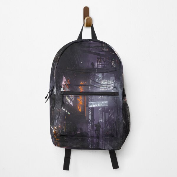 Item preview, Cyber Alley Beneath the Neon Fog designed and sold by AlexSuiArt.