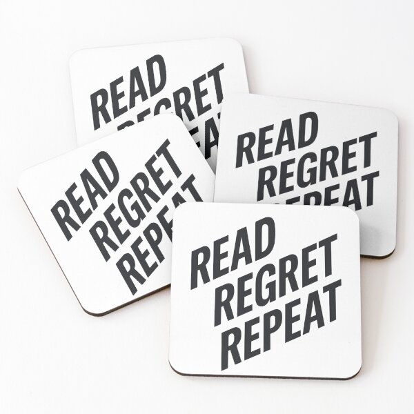 Item preview, Read Regret Repeat — Diagonal Typographic Design designed and sold by nopewear..