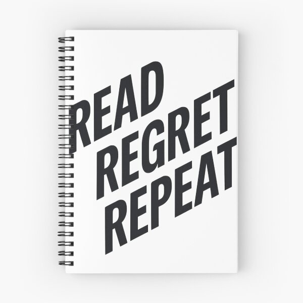 Item preview, Read Regret Repeat — Diagonal Typographic Design designed and sold by nopewear..