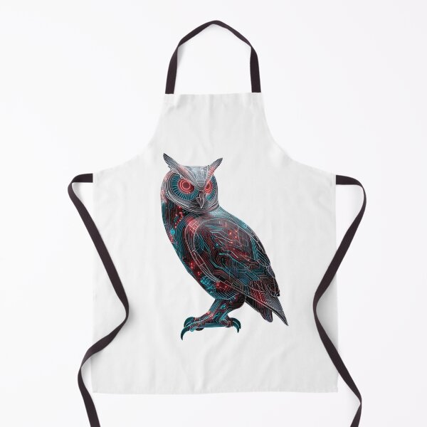 Item preview, Neon Circuit Owl Art designed and sold by IssaraStudio.