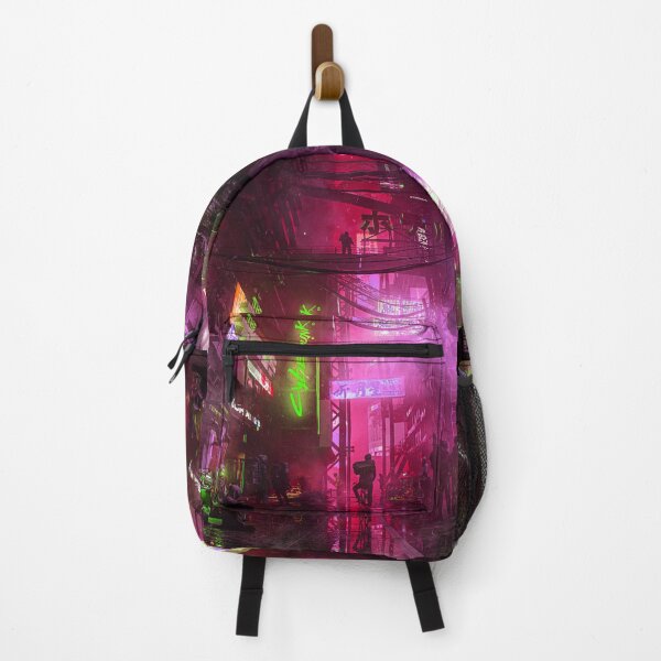 Item preview, Cyber Alley Beneath the Neon Fog designed and sold by AlexSuiArt.