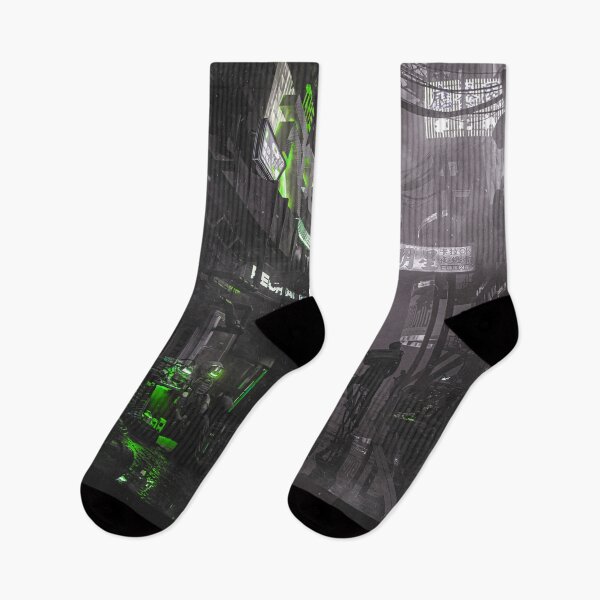 Item preview, Cyber Alley Beneath the Neon Fog designed and sold by AlexSuiArt.