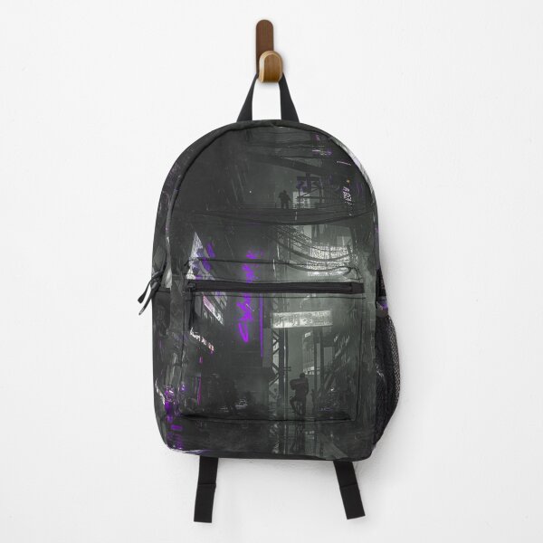 Item preview, Cyber Alley Beneath the Neon Fog designed and sold by AlexSuiArt.