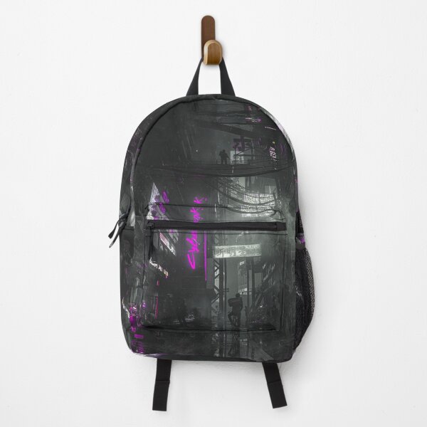 Item preview, Cyber Alley Beneath the Neon Fog designed and sold by AlexSuiArt.