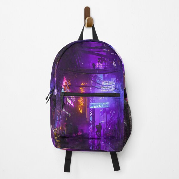 Item preview, Cyber Alley Beneath the Neon Fog designed and sold by AlexSuiArt.