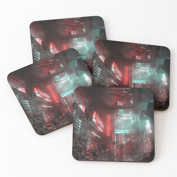 Item preview, Cyber Alley Beneath the Neon Fog designed and sold by AlexSuiArt.
