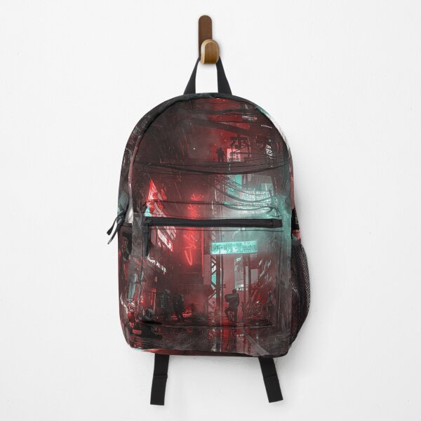 Item preview, Cyber Alley Beneath the Neon Fog designed and sold by AlexSuiArt.