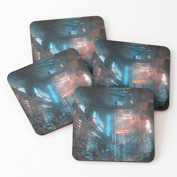 Item preview, Cyber Alley Beneath the Neon Fog designed and sold by AlexSuiArt.