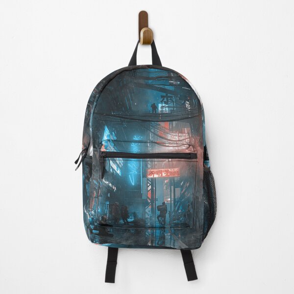 Item preview, Cyber Alley Beneath the Neon Fog designed and sold by AlexSuiArt.