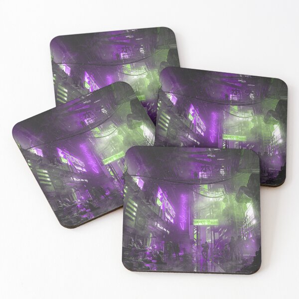 Item preview, Cyber Alley Beneath the Neon Fog designed and sold by AlexSuiArt.