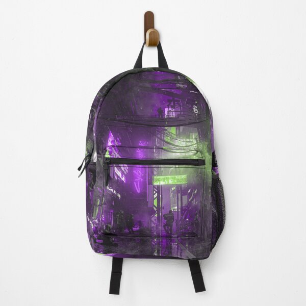 Item preview, Cyber Alley Beneath the Neon Fog designed and sold by AlexSuiArt.
