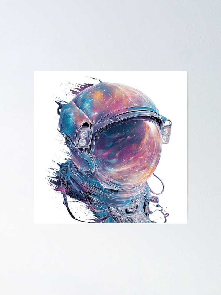 Thumbnail 1 of 3, Poster, Psychedelic Spaceman designed and sold by IssaraStudio.