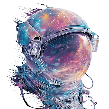 Artwork thumbnail, Psychedelic Spaceman by IssaraStudio
