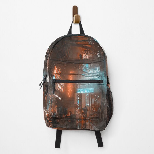 Item preview, Cyber Alley Beneath the Neon Fog designed and sold by AlexSuiArt.