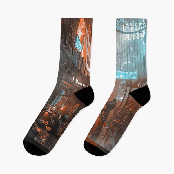 Item preview, Cyber Alley Beneath the Neon Fog designed and sold by AlexSuiArt.