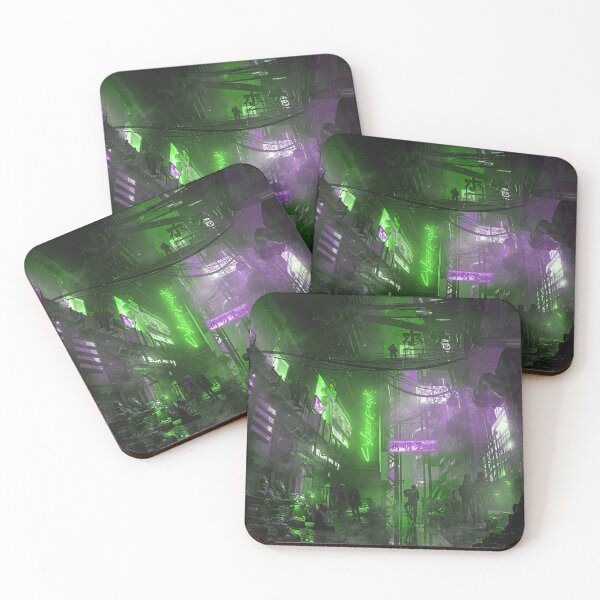 Item preview, Cyber Alley Beneath the Neon Fog designed and sold by AlexSuiArt.