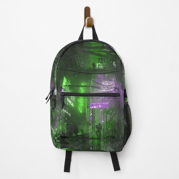 Item preview, Cyber Alley Beneath the Neon Fog designed and sold by AlexSuiArt.