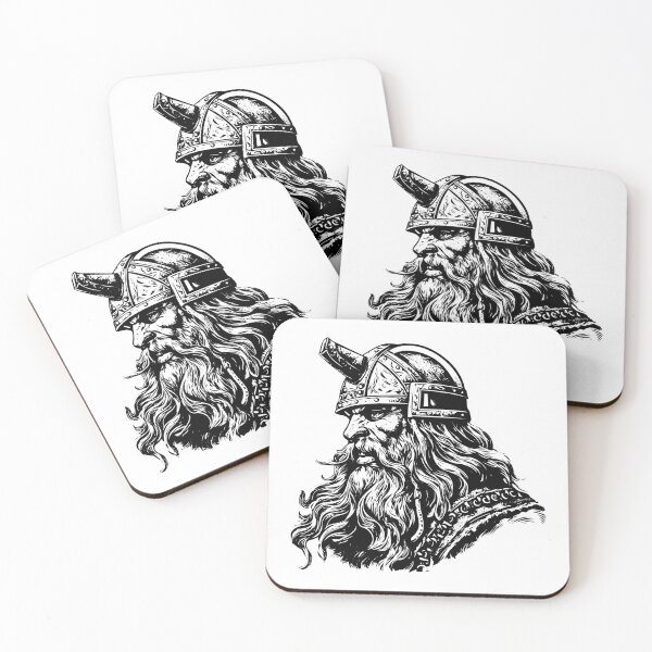 Item preview, Viking Head Norse Valhalla Helmet Medieval Warrior designed and sold by inkoutninja.