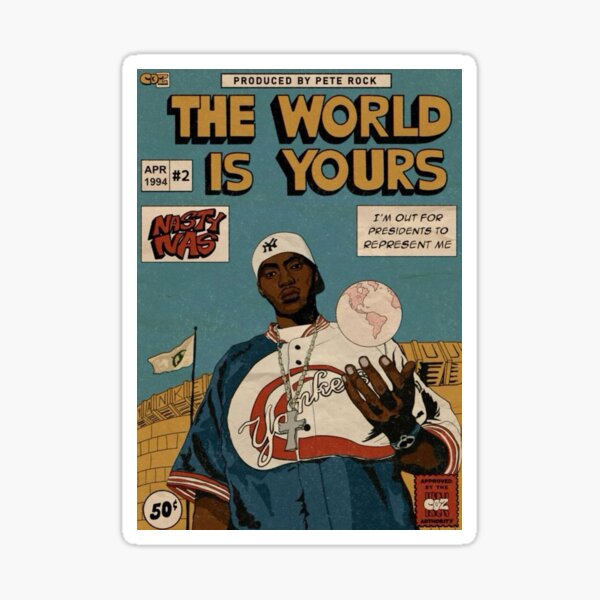 Aperçu de l'œuvre Le monde est à toi, Nasty Nas, affiche rétro créée et vendue par scottevanse.