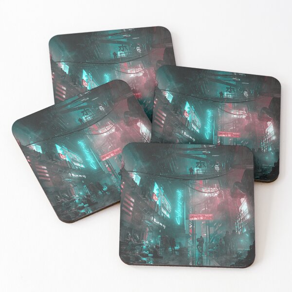 Item preview, Cyber Alley Beneath the Neon Fog designed and sold by AlexSuiArt.
