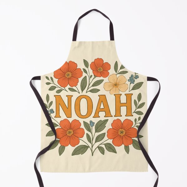 Item preview, Noah Floral Name Art – Vintage Botanical Flower Design for Nature Lovers designed and sold by VoidBloom Studio.