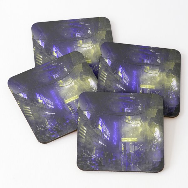 Item preview, Cyber Alley Beneath the Neon Fog designed and sold by AlexSuiArt.