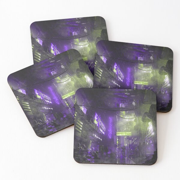 Item preview, Cyber Alley Beneath the Neon Fog designed and sold by AlexSuiArt.