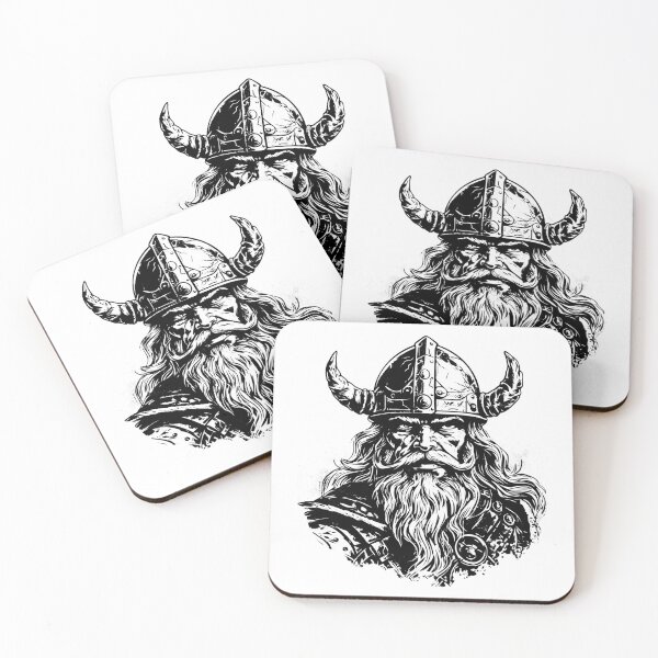 Item preview, Viking Head Norse Valhalla Helmet Medieval Warrior designed and sold by inkoutninja.