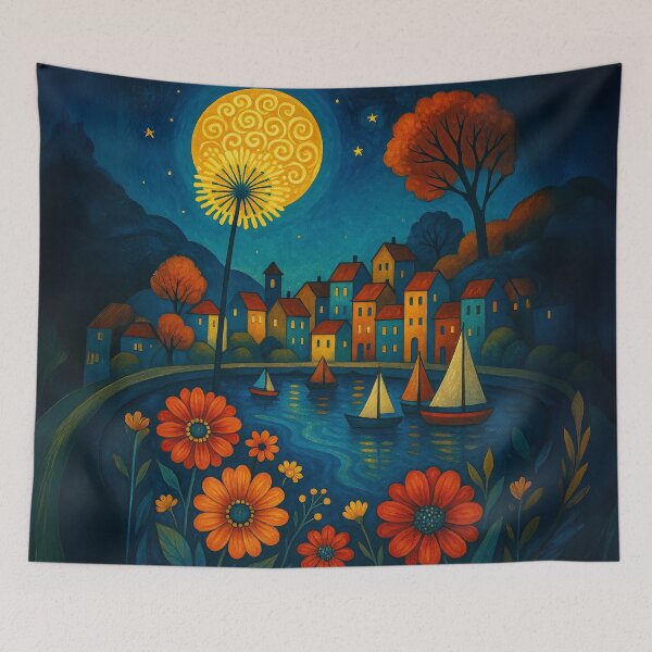 Item preview, Moonlit Marina designed and sold by Ilona Abou-Zolof.