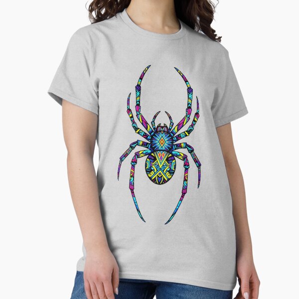 Item preview, Psychedelic Tribal Spider – Neon Geometric Art for Alternative Fashion & Decor designed and sold by PatternXS.