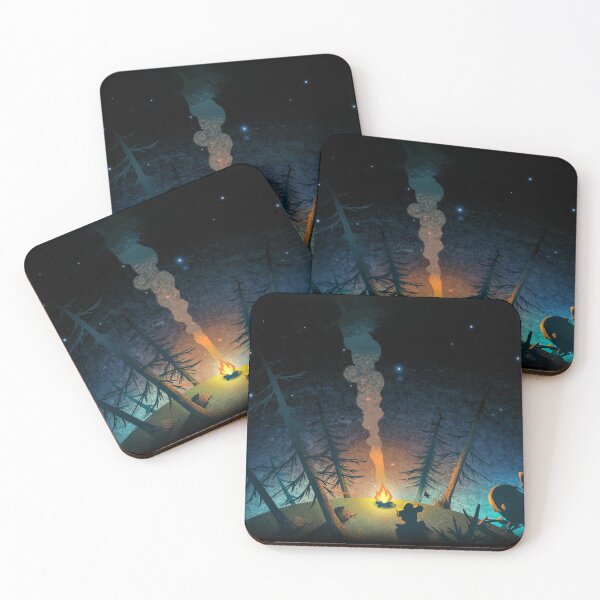 Item preview, Outer Wilds Campfire Scene with main Character for Indie Game Fans designed and sold by · GAMING SOUL ·.
