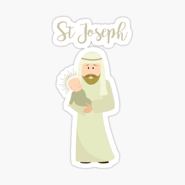 Saint Joseph and Baby Jesus Sticker