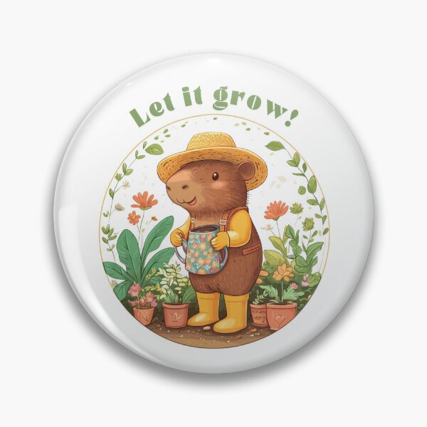 Item preview, Let it Grow! - Gardening Capybara in Wellingtons designed and sold by JRprojects.