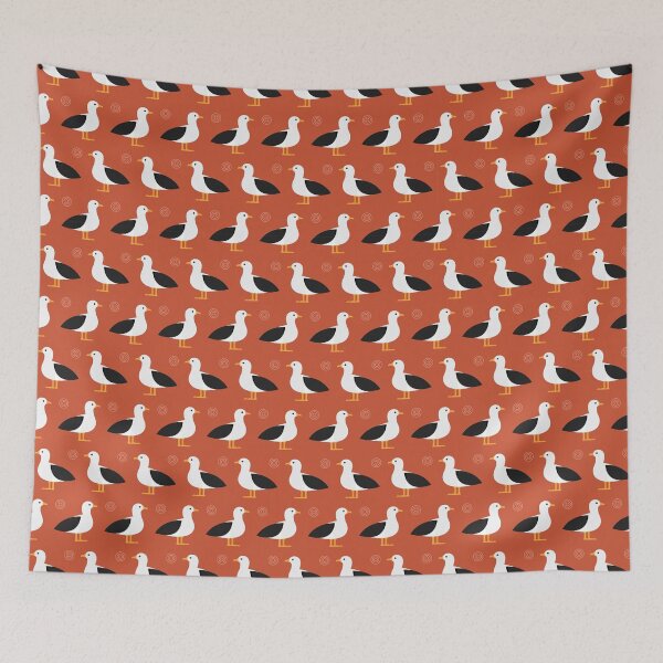 Item preview, Albatrosses on red designed and sold by reneesillus.