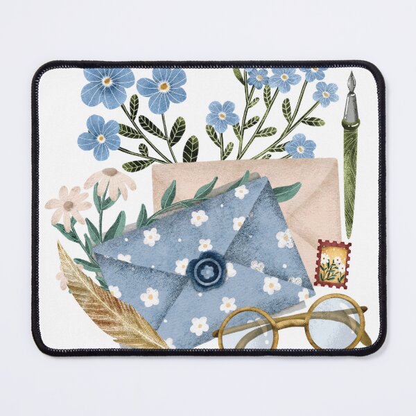 Item preview, Forget-Me-Nots Envelope – Romantic Watercolor Message Illustration designed and sold by EmeraldeaArt.
