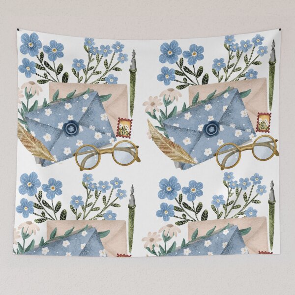 Item preview, Forget-Me-Nots Envelope – Romantic Watercolor Message Illustration  designed and sold by EmeraldeaArt.