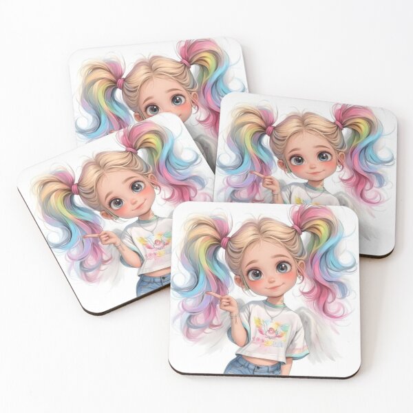Item preview, beautiful drawing of rainbow angel girl  designed and sold by NivyasArtistry.