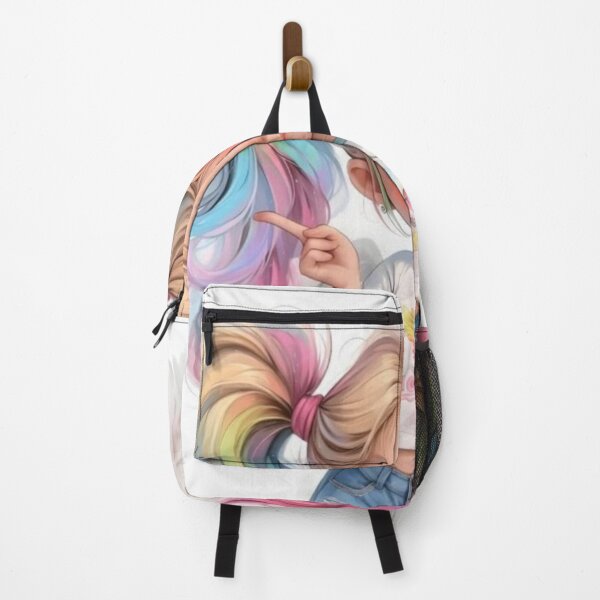 Item preview, beautiful drawing of rainbow angel girl designed and sold by NivyasArtistry.