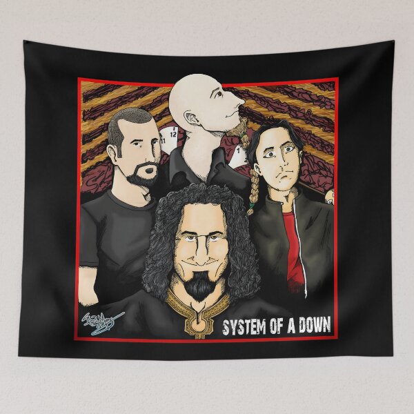 Item preview, Retro Grunge Rock Band---<System of A Down>---Silhouette Tribute Art designed and sold by delonahuty.