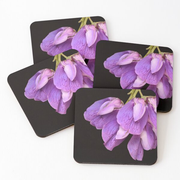 Item preview, Sweet Pea Flower Macro – Purple Lathyrus Petals on Black Background designed and sold by Goiko7Margarita.