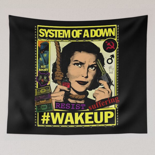 Item preview, Two Vintage Grunge Rock Band---<System of A Down>---Silhouette Tribute Art designed and sold by delonahuty.