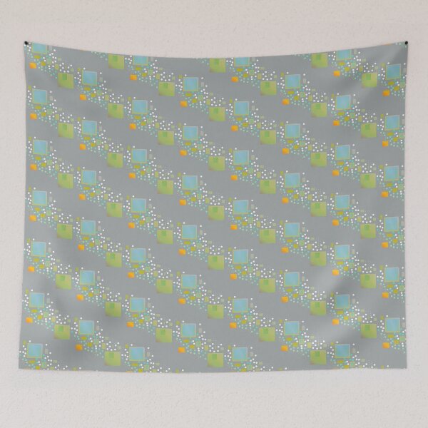 Item preview, Abstract squares neutral green whimsy geometric pattern  designed and sold by lausn.