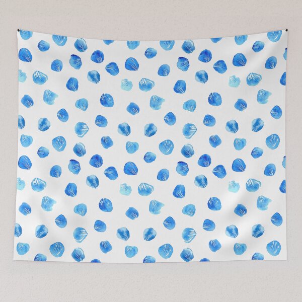 Item preview, Blue Watercolor Forget-Me-Nots Petals Pattern  designed and sold by EmeraldeaArt.