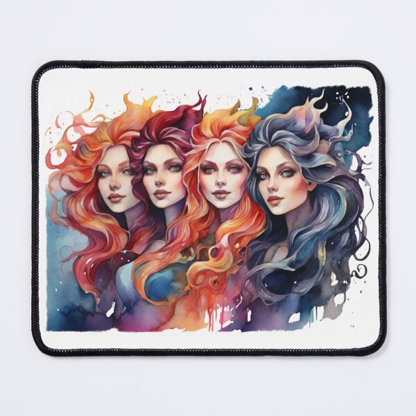 Item preview, Witch sisters as digital watercolor designed and sold by Rose Design & Photos.