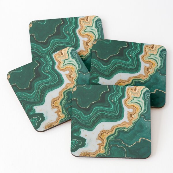 Item preview, Green and Gold Marble Pattern designed and sold by Smashedjack.