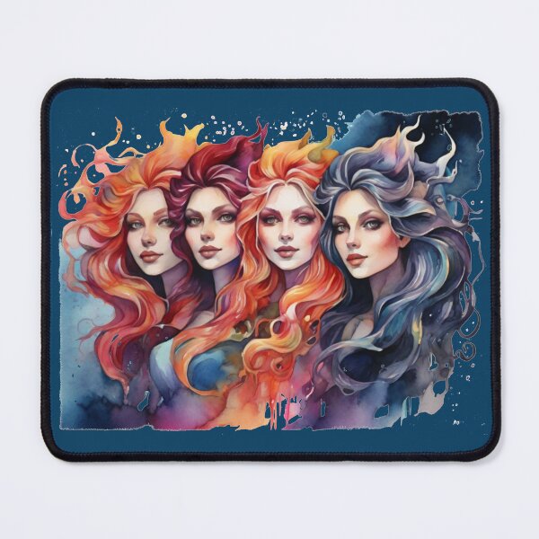 Item preview, Witch sisters as digital watercolor designed and sold by Rose Design & Photos.