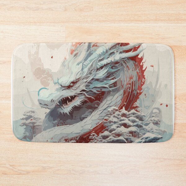 Item preview, Japanese Style Ice Dragon – Mystical Winter Dragon Fantasy Art designed and sold by Daagath.