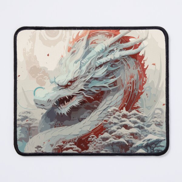 Item preview, Japanese Style Ice Dragon – Mystical Winter Dragon Fantasy Art designed and sold by Daagath.