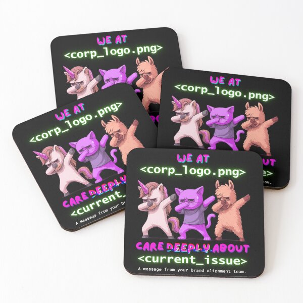 Item preview, We at <corp_logo.png> Care Deeply About <current_issue> designed and sold by Ad-FreeDreams.