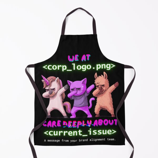 Item preview, We at <corp_logo.png> Care Deeply About <current_issue> designed and sold by Ad-FreeDreams.